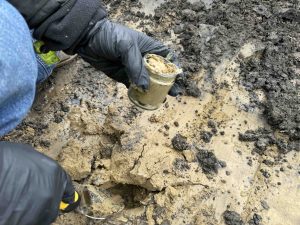 soil samples after spill