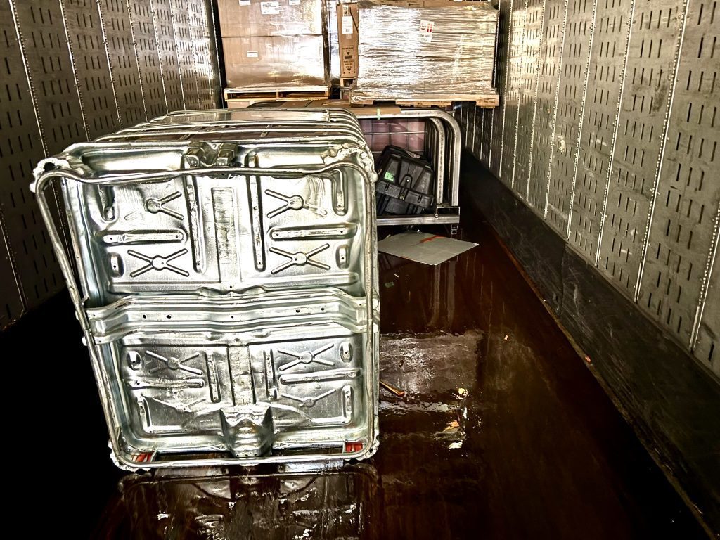 Antifreeze Spill in trailer during transport