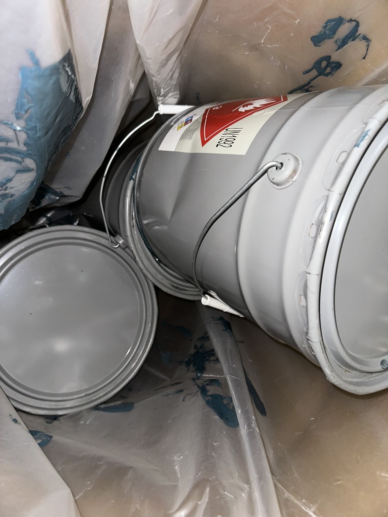 leaking paint in trailer